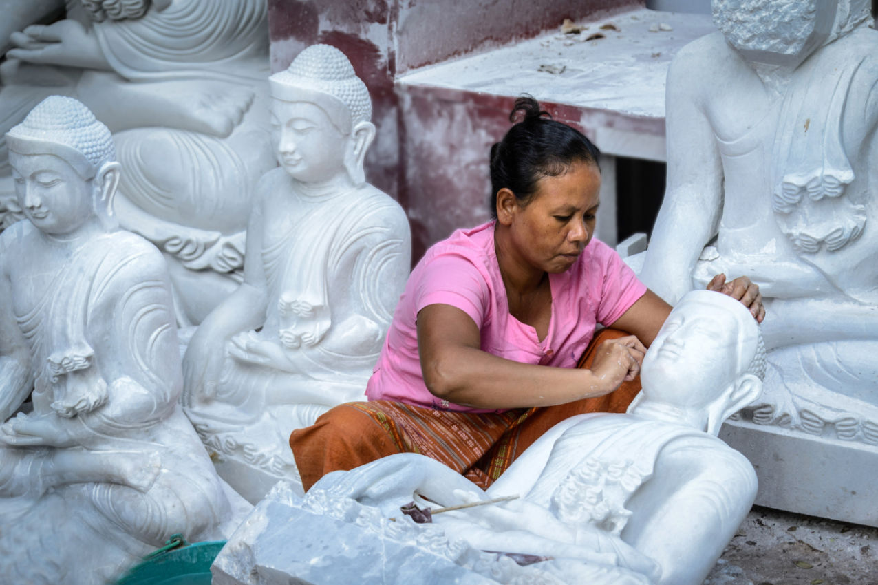 Ulrich - Myanmar, Buddha-Werkstatt