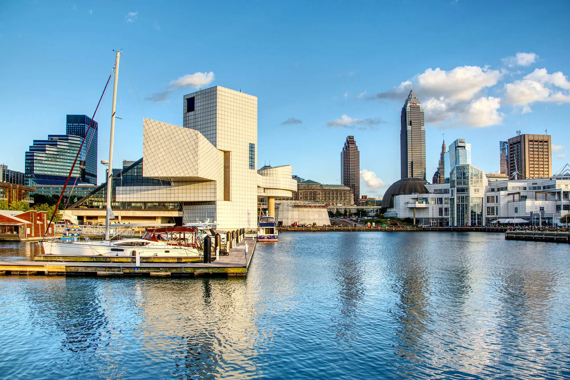 Cleveland Skyline From Voinovich Bicentennial Park